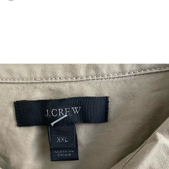J. Crew khaki boyfriend utility shirt XXL - Picture 6 of 6